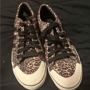 Adidas Leopard Print Sneakers with Black Laces